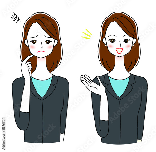 ビジネスウーマン　不安　解決