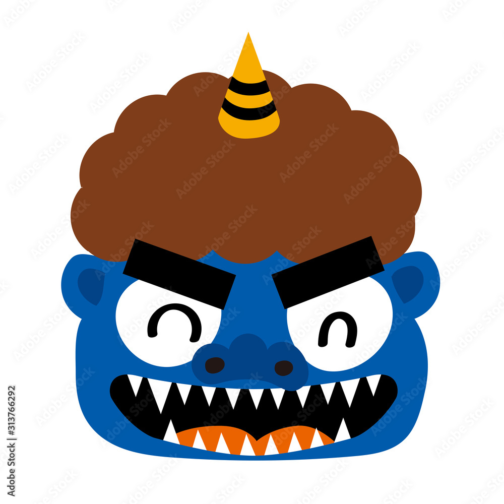 笑った青鬼の顔のイラスト 漫画 マンガ 節分 立春のイメージの素材 Stock Vector Adobe Stock 笑った青鬼の顔のイラスト 漫画 マンガ 節分 立春のイメージの素材 Stock Vector Adobe Stock