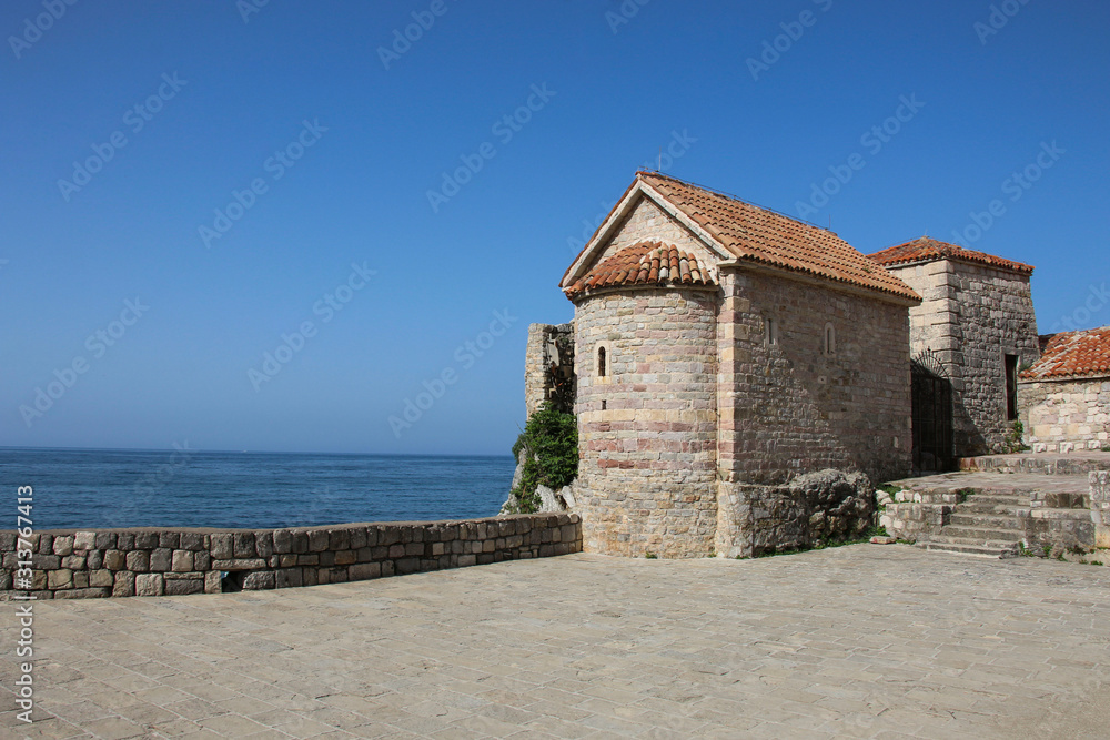 Citadel in old town in Budva one of medieval cities on Adriatic sea, Montenegro Citadel in old town in Budva one of medieval cities on Adriatic sea, Montenegro
