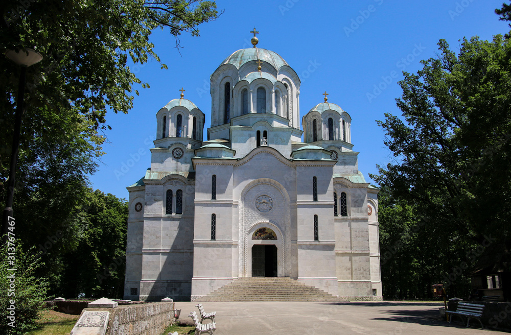 Orthodox christian St. George church in  Oplenac, Serbia.