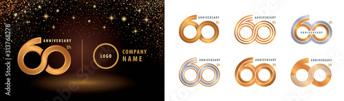 Set of 60th Anniversary logotype design