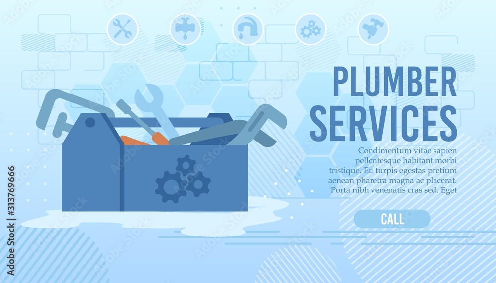 Flat Landing Page for Order Plumber Home Service Flat Landing Page for Order Plumber Home Service