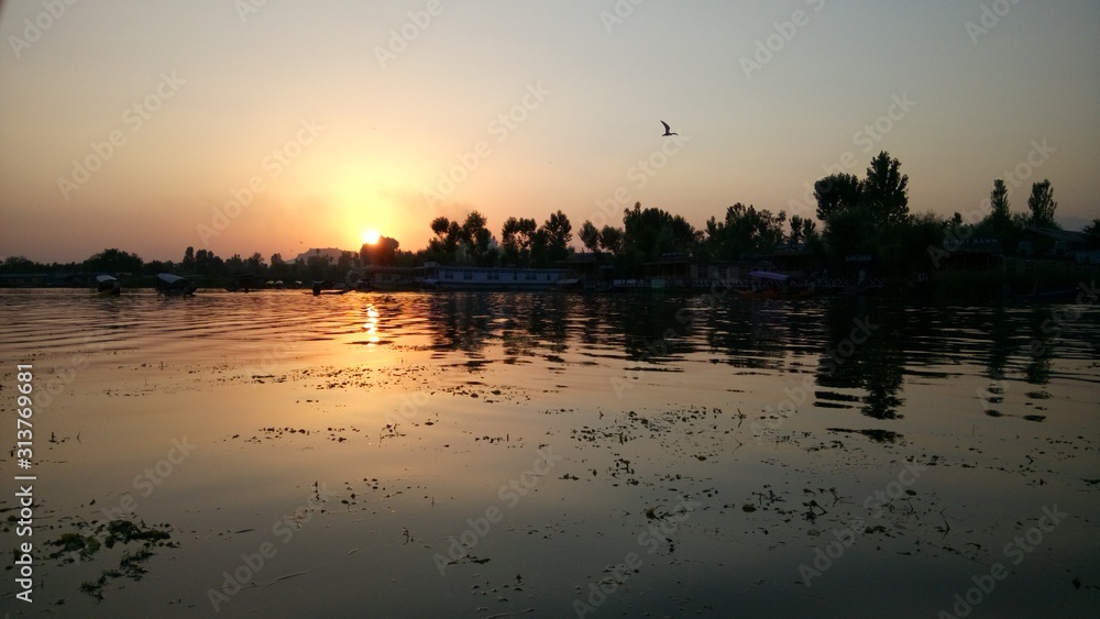 Sunset on the river Sunset on the river