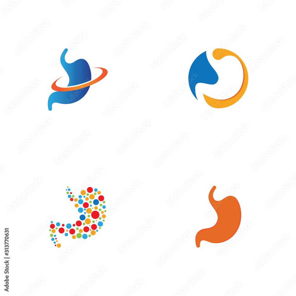 set of stomach care icon designs concept vector set of stomach care icon designs concept vector