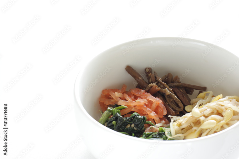 Korean food, marinated assorted vegetable Pickles
