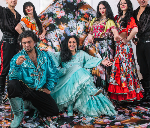 fun dance band in the Gypsy costumes