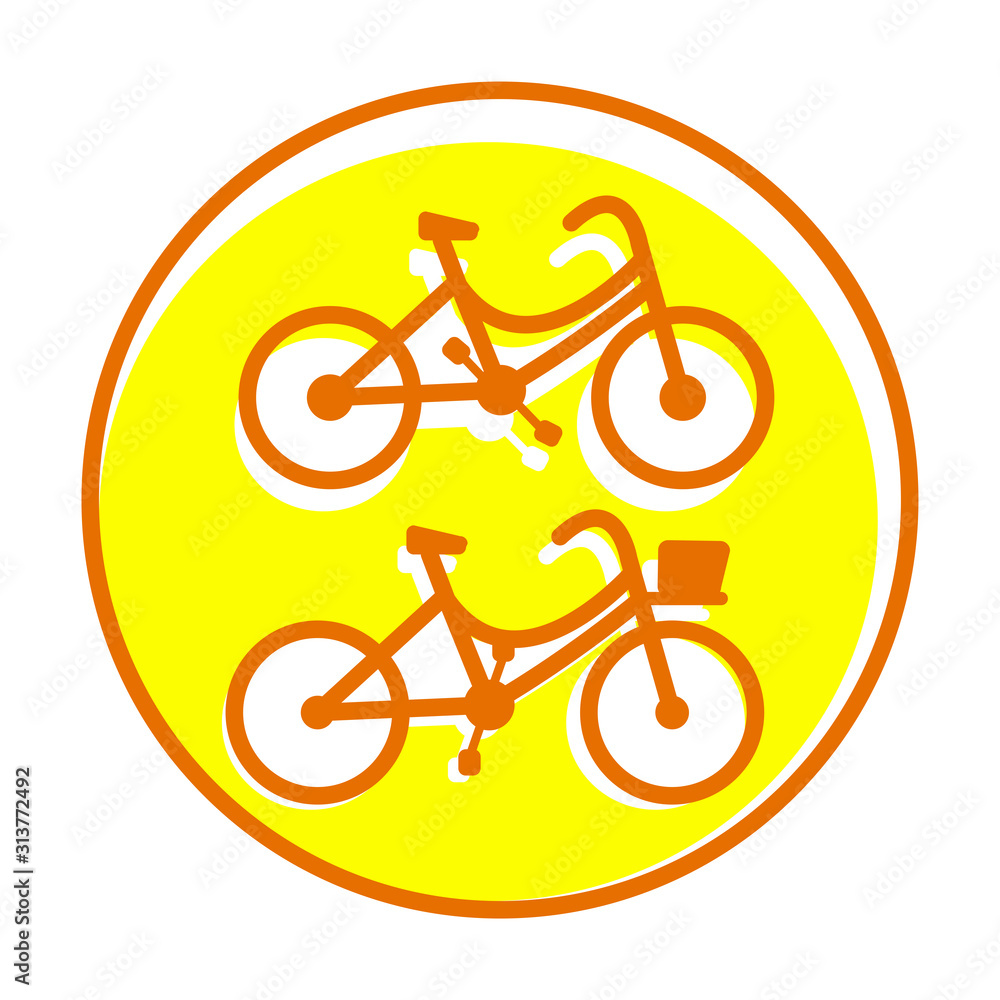 Bicycle icon vector in trendy style