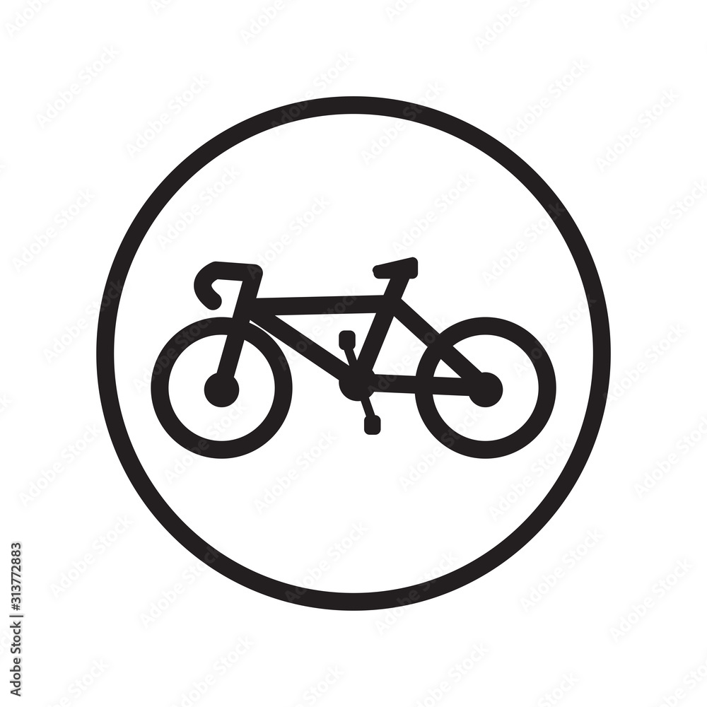 Bicycle icon vector in trendy style Bicycle icon vector in trendy style