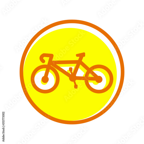 Bicycle icon vector in trendy style