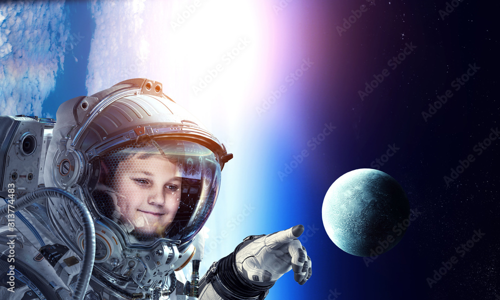Exploring outer space. Mixed media Exploring outer space. Mixed media