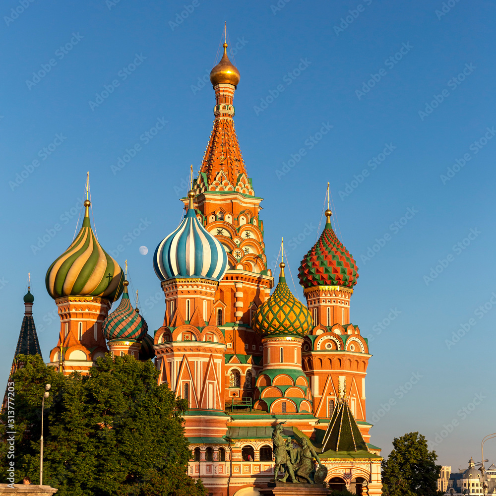 Moscow, Russia - June 16, 2016 - view of St. Basil's Cathedral on Red Square