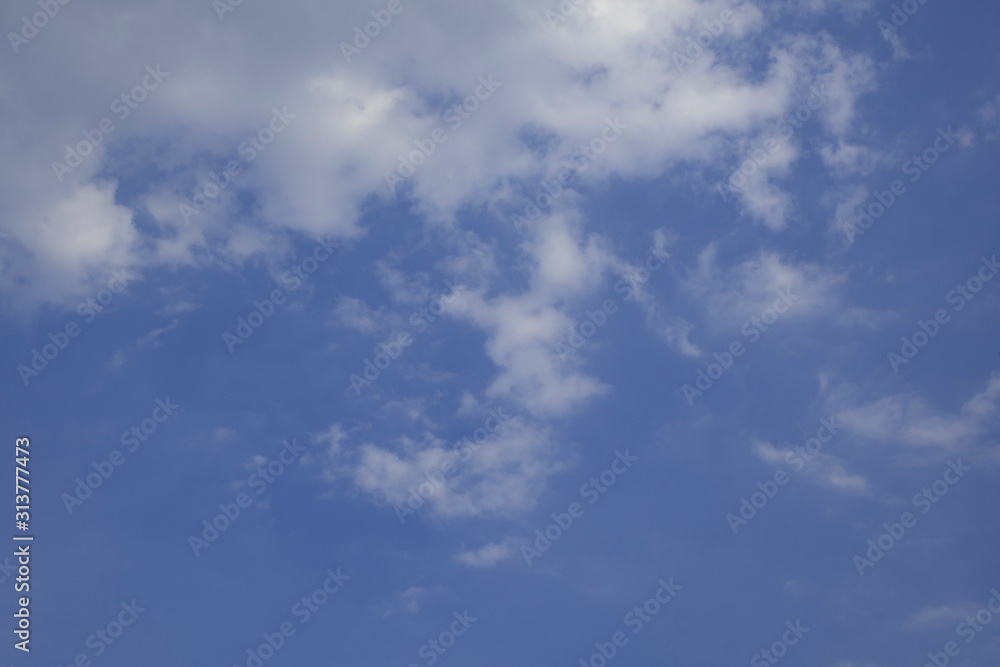cloudy blue sky with large cloud in sunny day