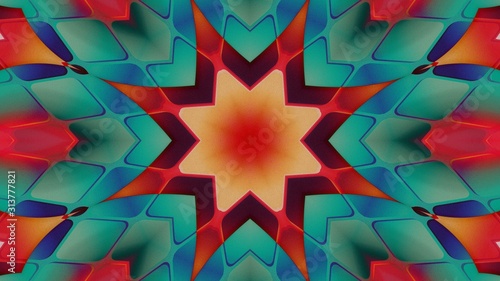 Kaleidoscope Mandala Art Design Abstract Background