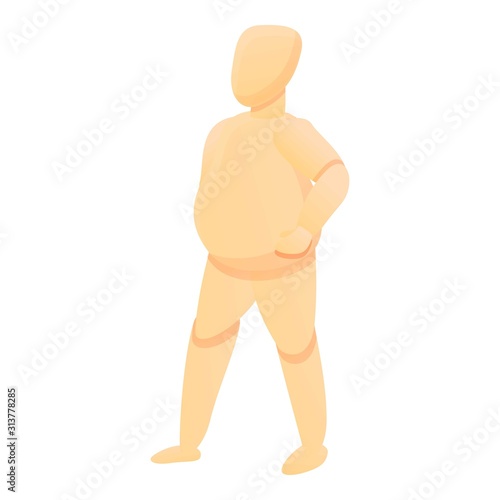 Mannequin standing icon. Cartoon of mannequin standing vector icon for web design isolated on white background