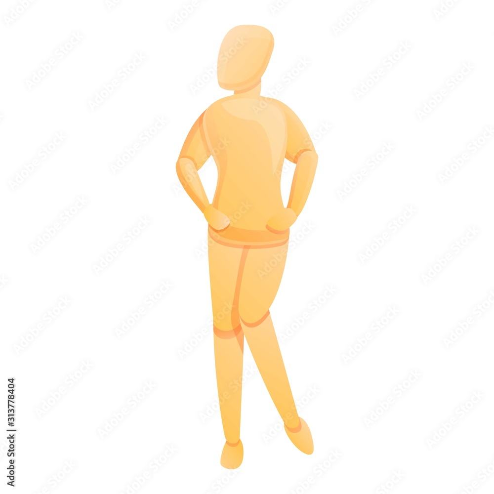 Fabric mannequin icon. Cartoon of fabric mannequin vector icon for web design isolated on white background Fabric mannequin icon. Cartoon of fabric mannequin vector icon for web design isolated on white background