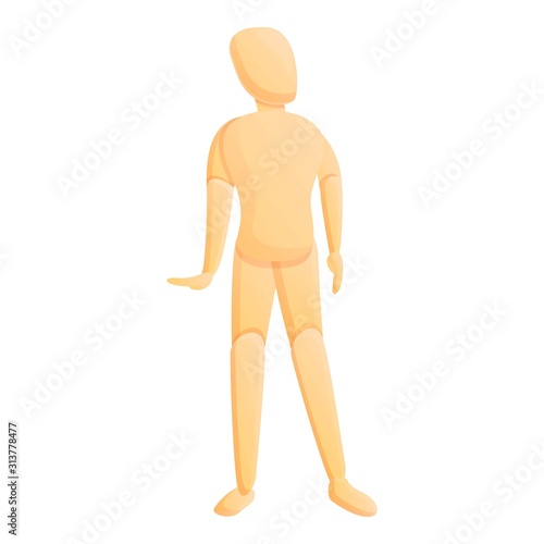 Child mannequin icon. Cartoon of child mannequin vector icon for web design isolated on white background