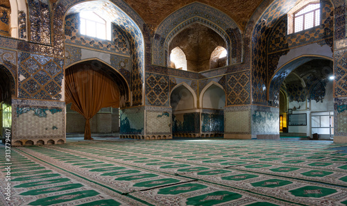 Blue Mosque Tabriz Interior Iran photo