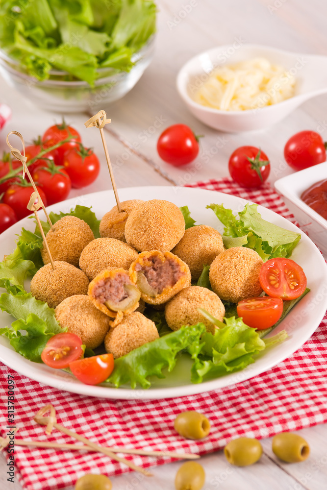 Ascoli stuffed olives. Ascoli stuffed olives.