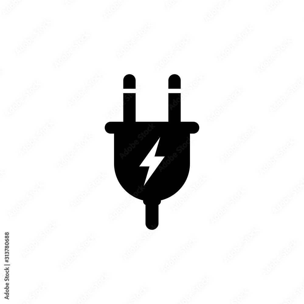 Fototapeta premium electric socket logo icon template