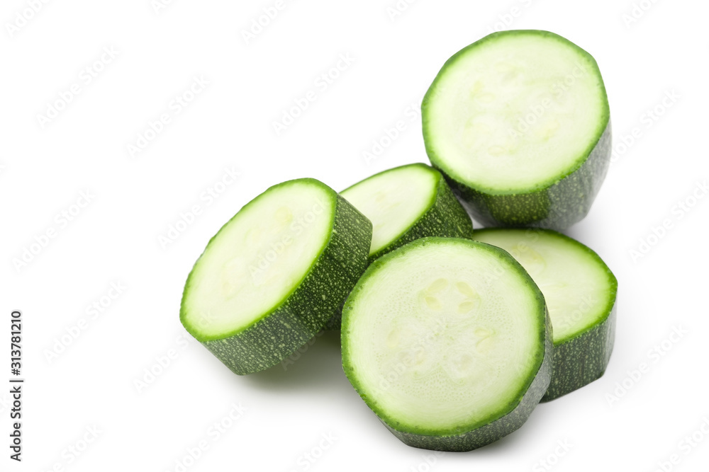 Zucchini (cucumber) isolated on white with clipping path. Zucchini (cucumber) isolated on white with clipping path.