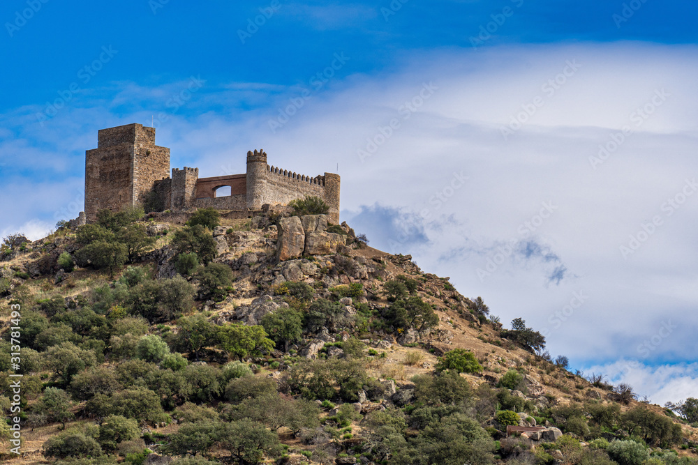 Castle of Burguillos del Cerro, in the province of Badajoz, Extremadura, Spain