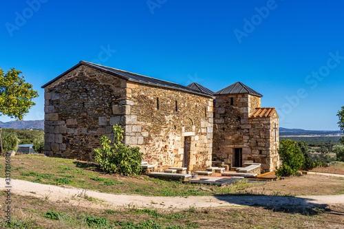 Mozarabic Basilica of Santa Lucia del Trampal in Alcuescar, Extremadura, Spain © rudiernst