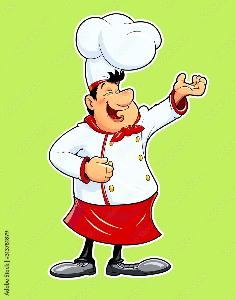 Smiling Cook. Cartoon Character. Eps10 vector illustration. Smiling Cook. Cartoon Character. Eps10 vector illustration.