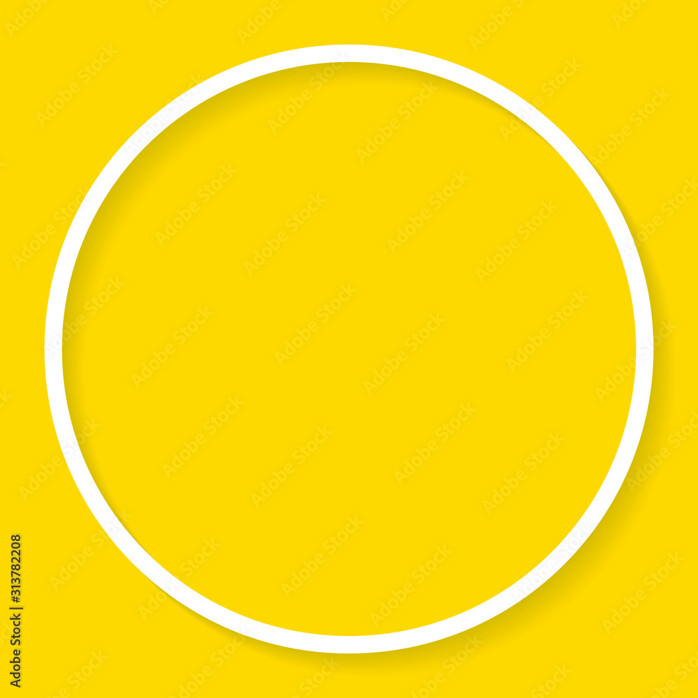 Vector illustration of white outlined frame isolated on yellow background. Vector illustration of white outlined frame isolated on yellow background.