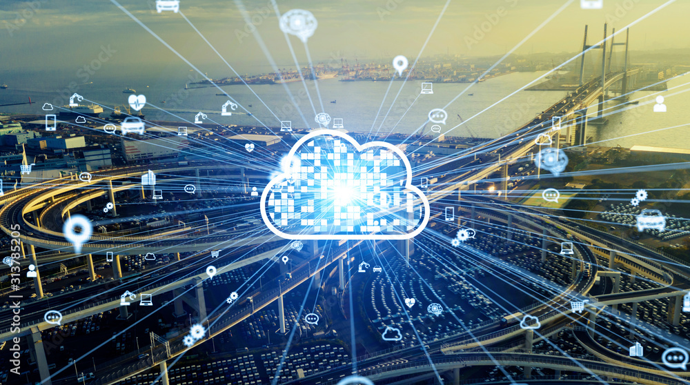 Obraz premium クラウドコンピューティング