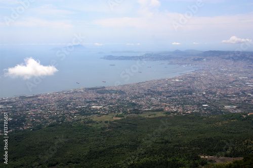 City of Naples and the appendant bay seen from the peak of Mount Vesuvius, Golfo di Napoli, Italy © schusterbauer.com