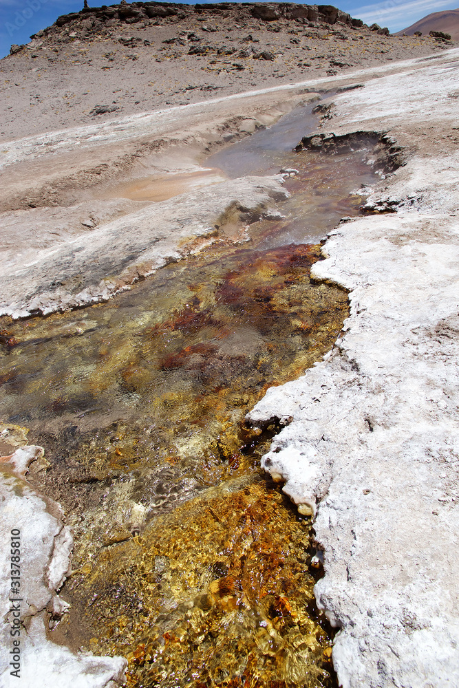 Fototapeta premium Fumaroles in the Puna de Atacama, Argentina