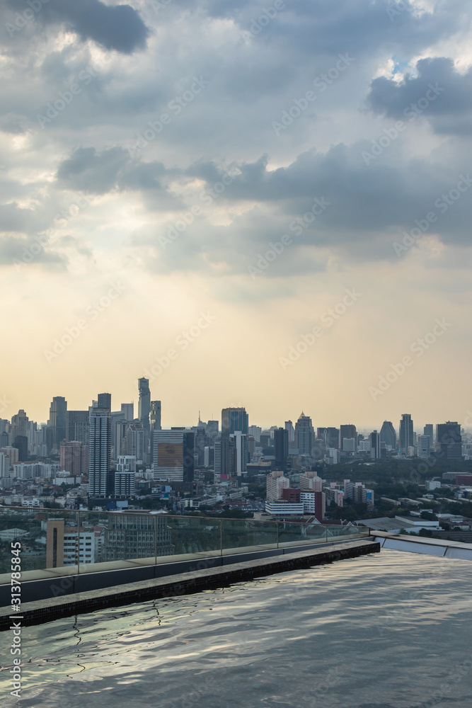 View of the modern Bangkok city