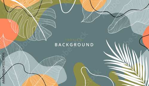 Creative hard paint cover design backgrounds vector. Minimal trendy style organic shapes pattern with copy space for text design for invitation, Party card,Social Highlight Covers and stories page  photo