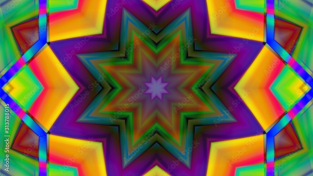 Fototapeta Kaleidoscope Mandala Art Design Abstract Background