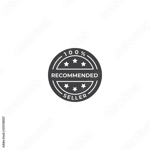 Trusted, recommended seller stamp. Vector logo icon template
