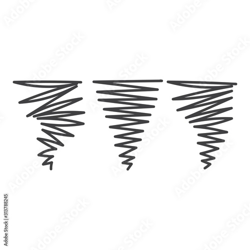 Set of Tornado, hurricane, twister. Vector logo icon template