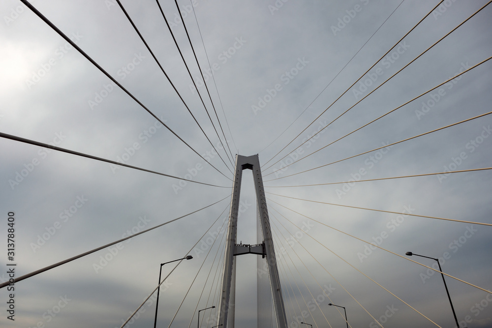 伊勢湾岸道の大きな斜張橋 StockFoto Adobe Stock