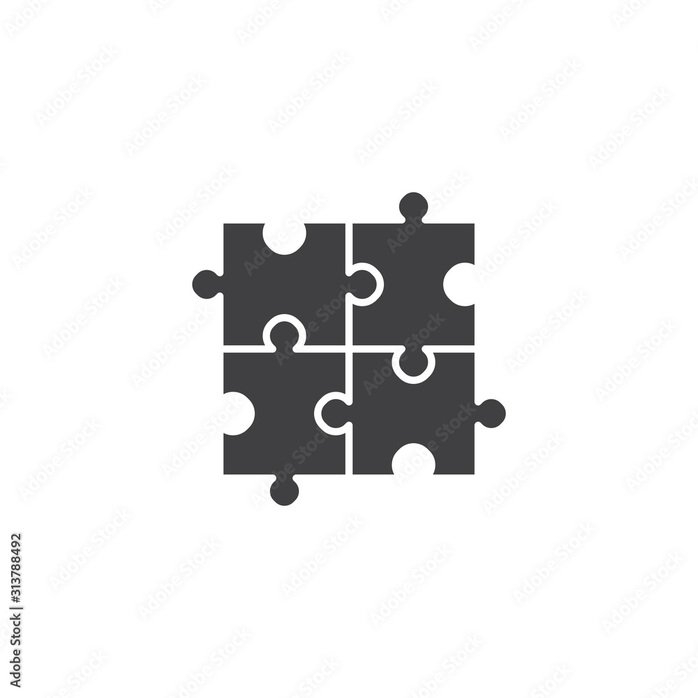 Puzzle group. Vector icon template Puzzle group. Vector icon template