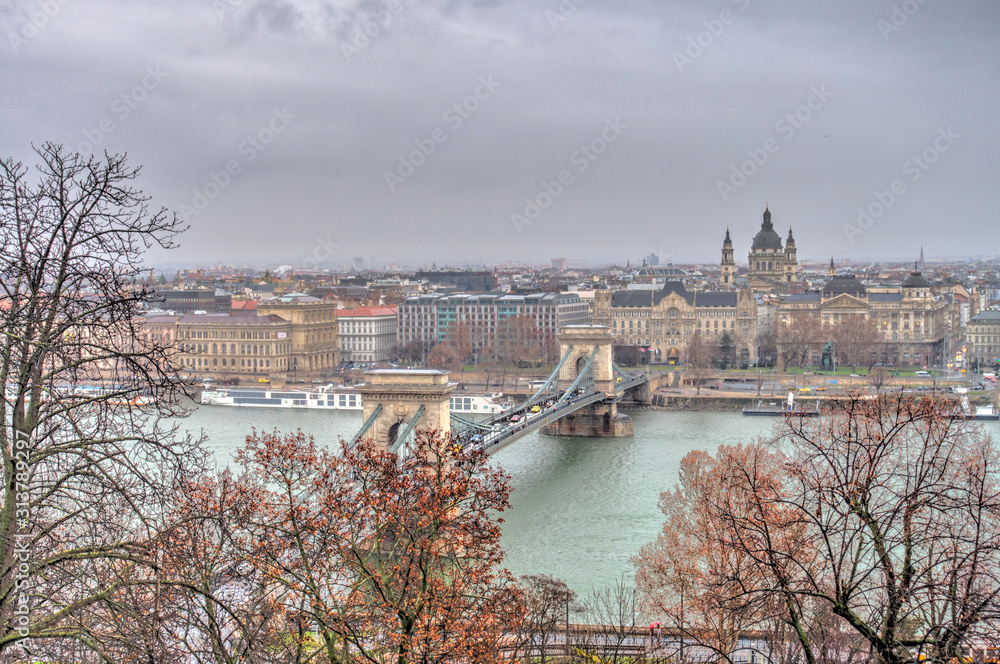 Budapest landmarks, HDR Image