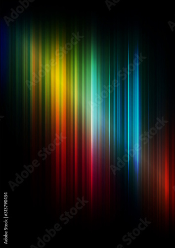 Glow vertical lines with colorful background
