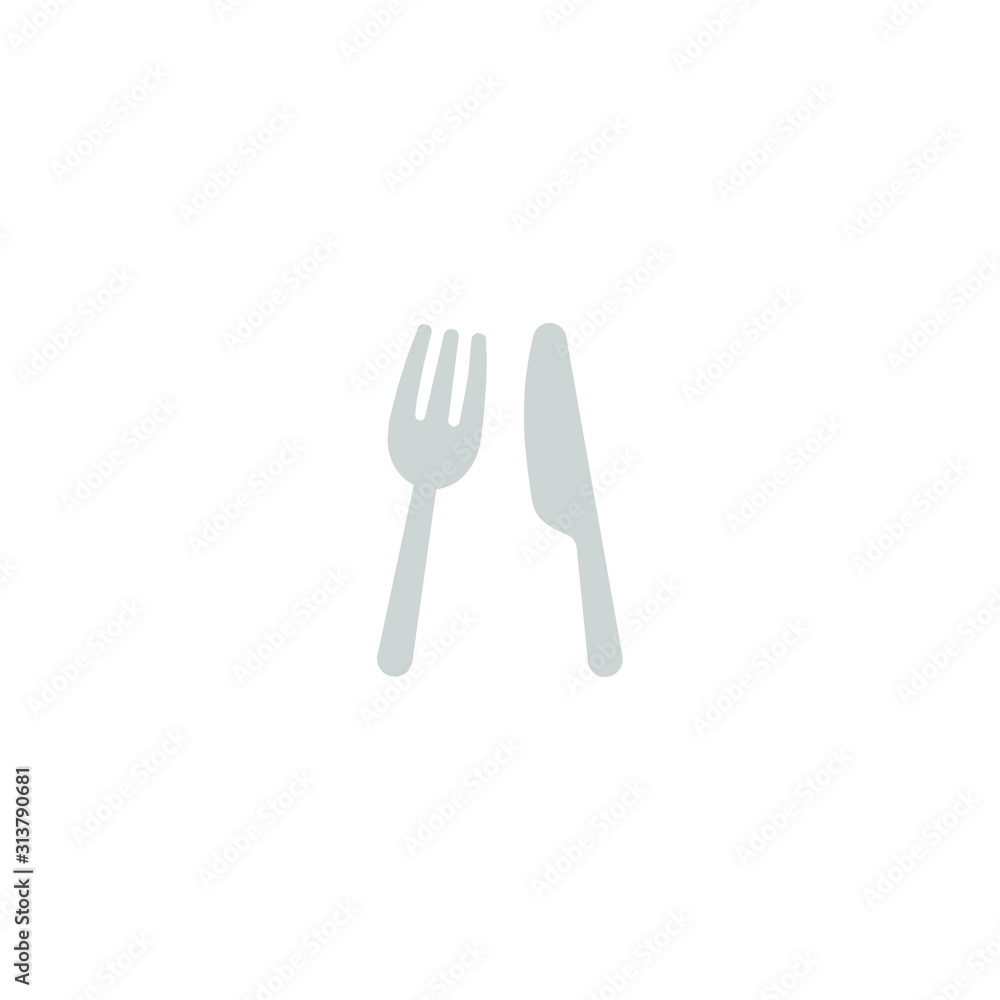 Fork and Knife Flat Vector Icon. Isolated Fork and Knife Emoji Illustration Fork and Knife Flat Vector Icon. Isolated Fork and Knife Emoji Illustration