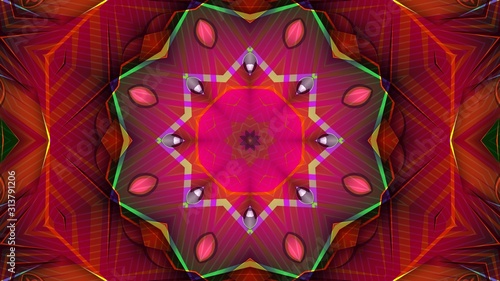 Kaleidoscope Mandala Art Design Abstract Background