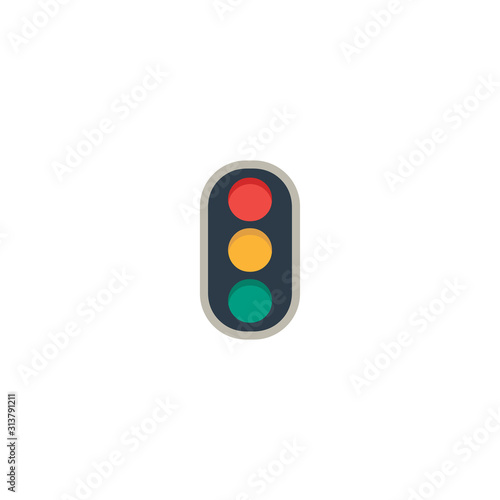 Traffic Light Flat Vector Icon. Isolated Stoplight Road Sign Illustration Symbol - Vector