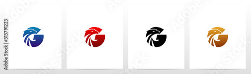 Eagle Head On Letter Logo Design G