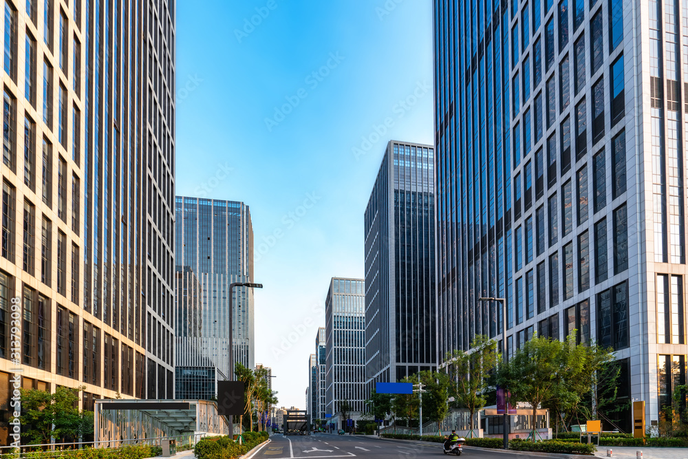 Obraz premium Modern Architecture Office Building in Jinan Financial District