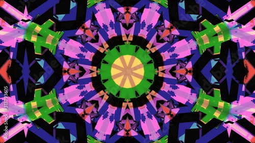 Kaleidoscope Mandala Art Design Abstract Background