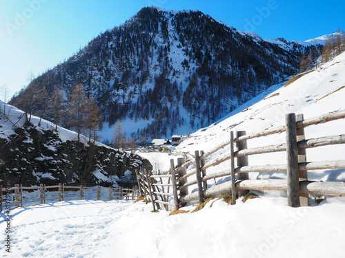 Winter im Vinschgau - Alm im Pfossental