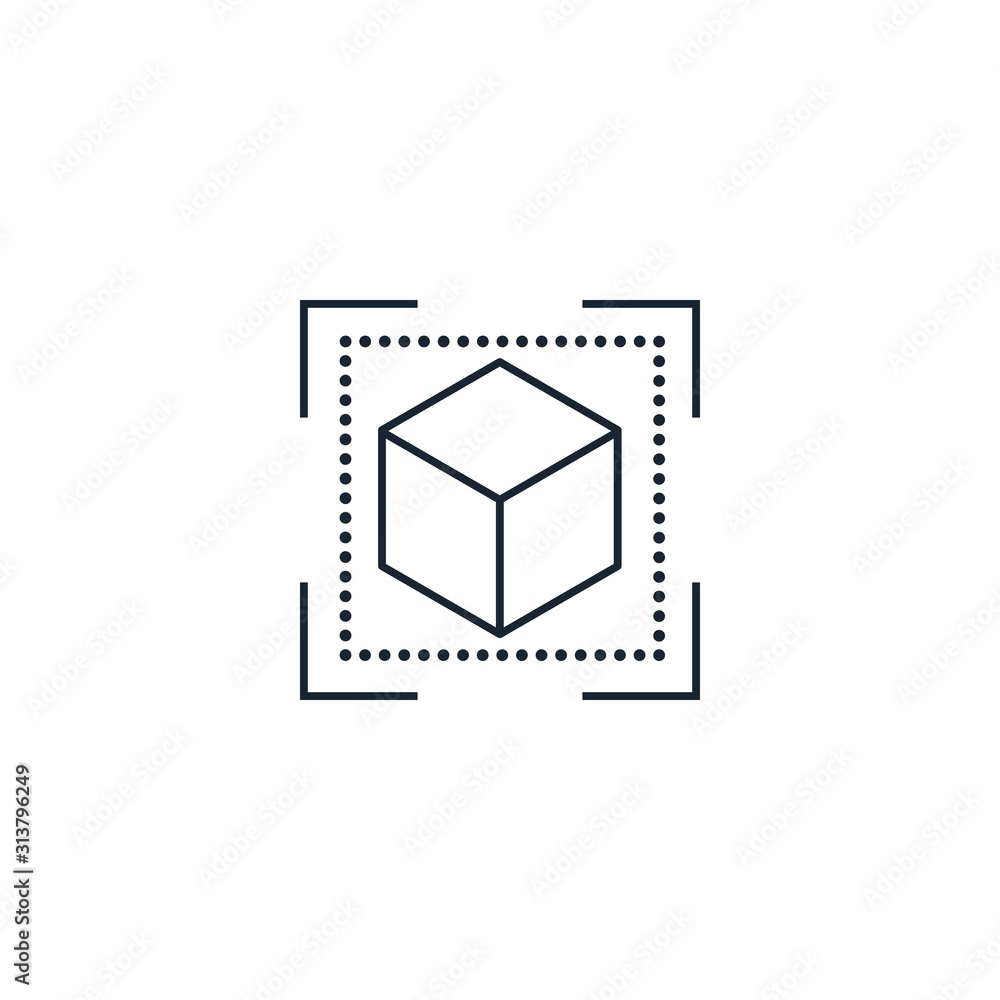 AR marker creative icon. From Augmented Reality icons collection. Isolated  AR marker sign on white background Stock Vector | Adobe Stock