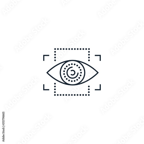 Eyetap creative icon. From Augmented Reality icons collection. Isolated Eyetap sign on white background photo