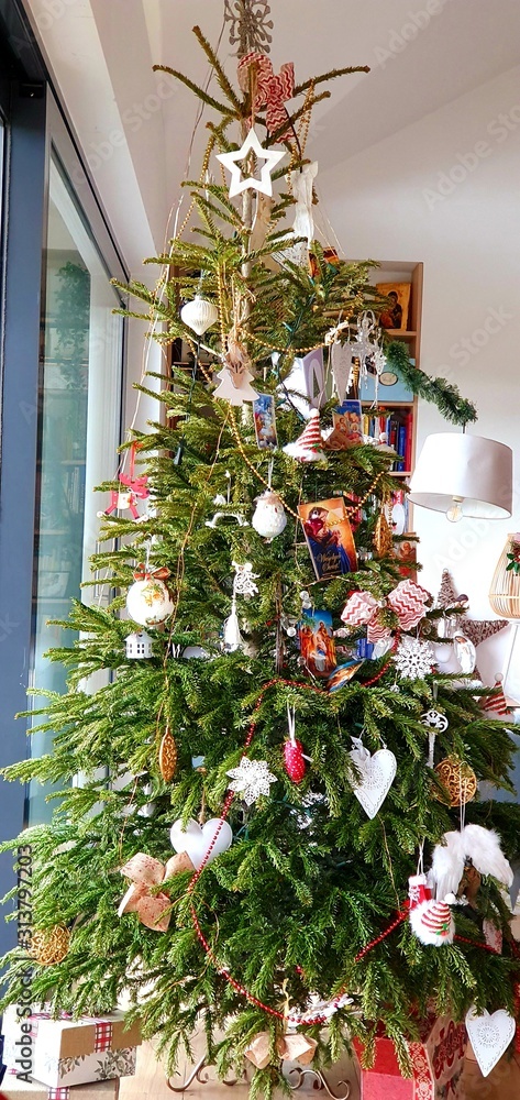 christmas tree in front of house christmas tree in front of house